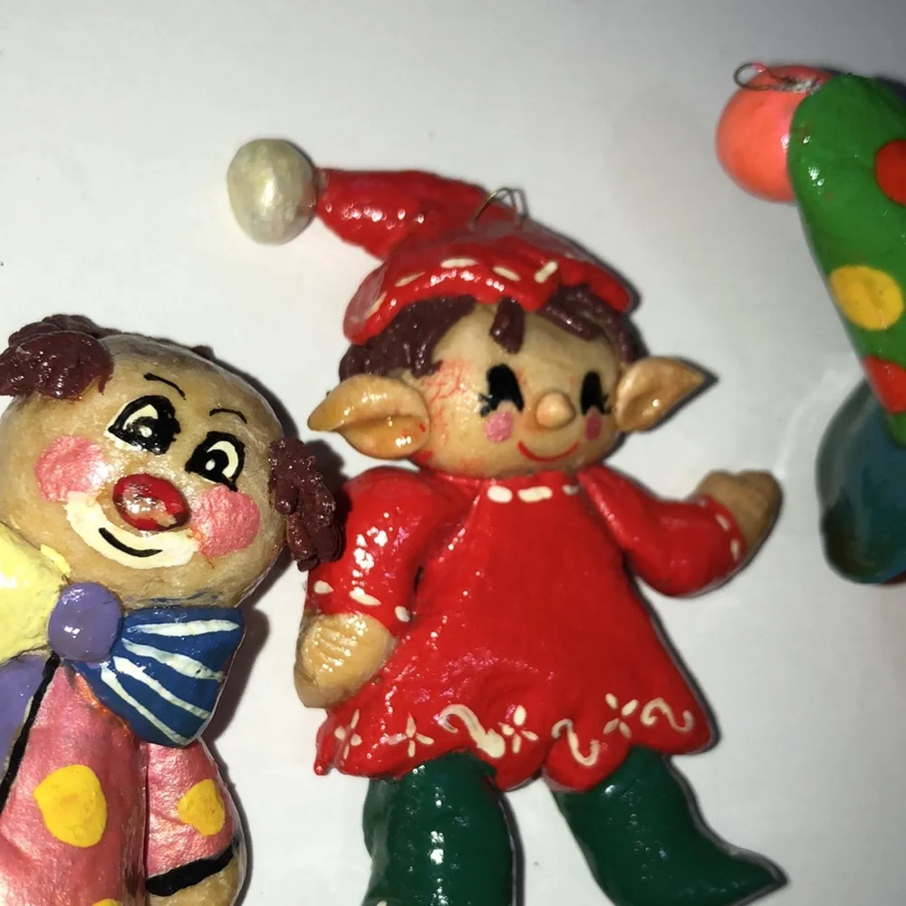 Clown Christmas ornaments 70s clown Christmas ornaments Creepy Clown